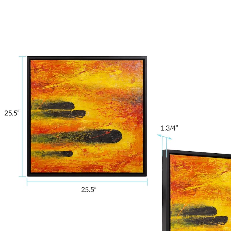 Comet Yellow Flare Hand Painted Original Art