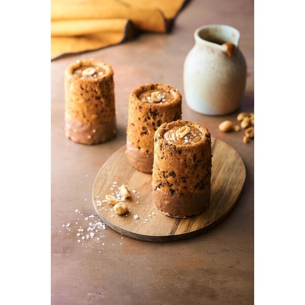 Silicone Flexipan 6 Cookies Shots Round Mold - Black - Bed Bath