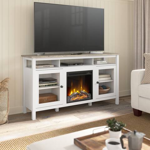Mayfield Electric Fireplace TV Stand for 70 Inch TV by Bush Furniture