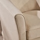 preview thumbnail 6 of 28, Cecilia Natural Fabric Swivel Chair with Loose Cover by Christopher Knight Home - 28.75" L x 28.00" W x 28.00" H