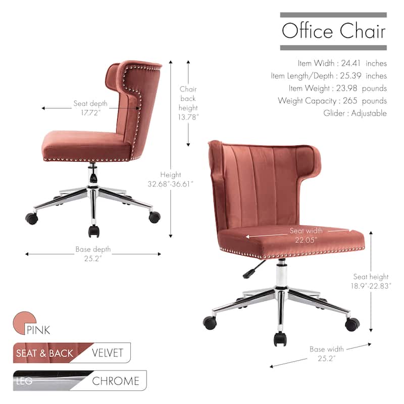 Porthos Home Cole Ergonomic Office Chair, Casters and Footers Both Included