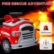 preview thumbnail 4 of 7, Qaba 12V Ride on Fire Truck, Battery Powered Electric Car for Kids with Siren, Flashing Lights Fire Extinguisher, Red