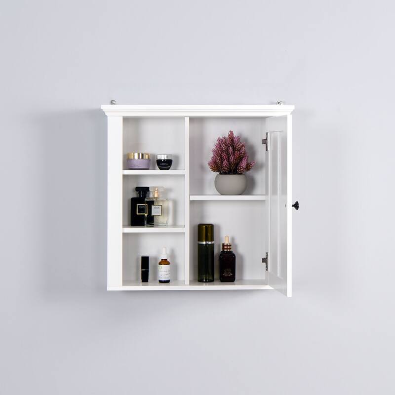 Bathroom Medicine Cabinet with Adjustable Shelf for Over Toilet Storage, Waterproof MDF Construction, Easy Assembly