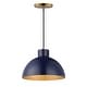 preview thumbnail 2 of 8, Maxim 35144 Rockport 12" Wide Pendant with Hammered Metal Shade