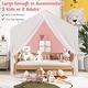 preview thumbnail 9 of 8, Costway Kid's Play Tent Toddler Playhouse Castle Solid Wood Frame with - See Details