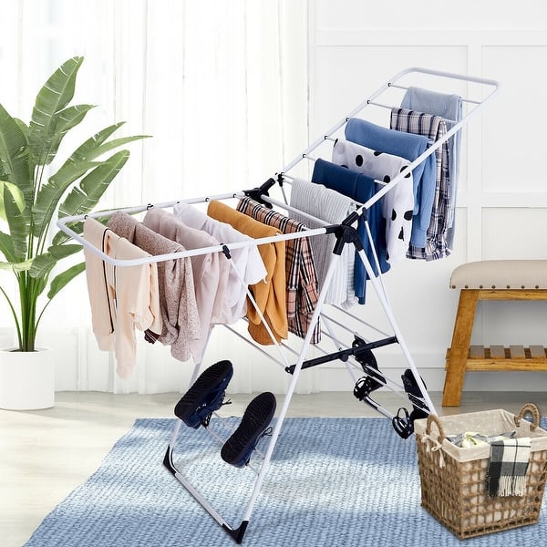 Costway Laundry Clothes Storage Drying Rack Portable Folding Dryer On Sale Overstock 16794553