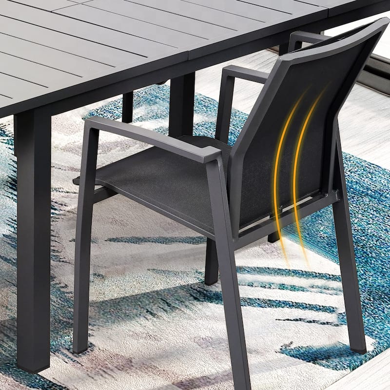 Stacking Aluminum Patio Dining Armchair (Set of 4)