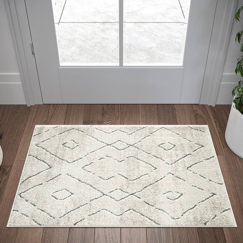 Mayson Mid-Century Modern Diamond Indoor Area Rug