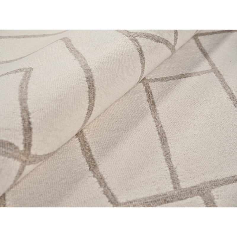 Exquisite Rugs Tangiers Handmade Hand-tufted New Zealand Wool on Canvas Ivory/Beige Area Rug