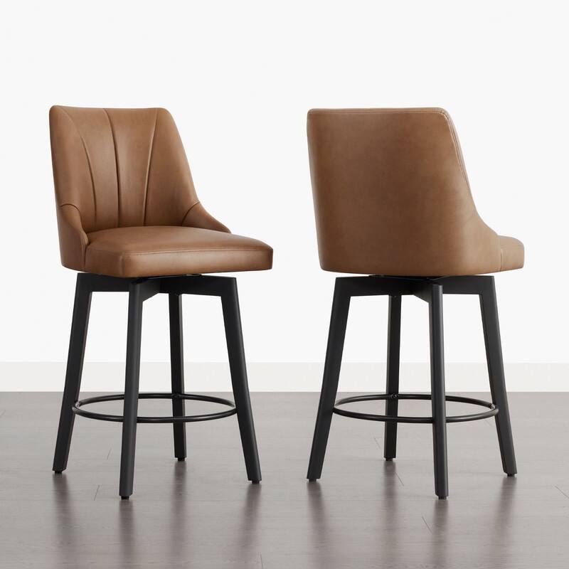 Spruce & Spring Modern Swivel Counter Height Bar Stool
