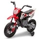 preview thumbnail 20 of 18, 12V Kids Dirt Bike,Electric Ride on Motorcycle with Training Wheels,Spring Suspension & Music, Electric Dirt Bike Ride on Toys Red