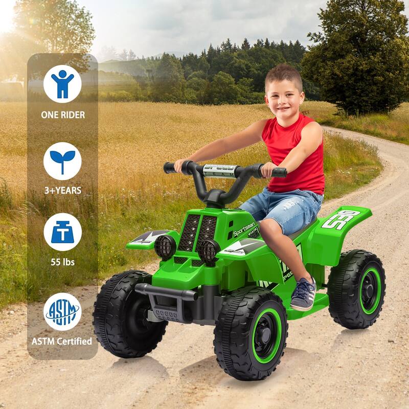 6V Electric Kids ATV, 4-Wheeler Ride-on Vehicle for Kids Best Gift