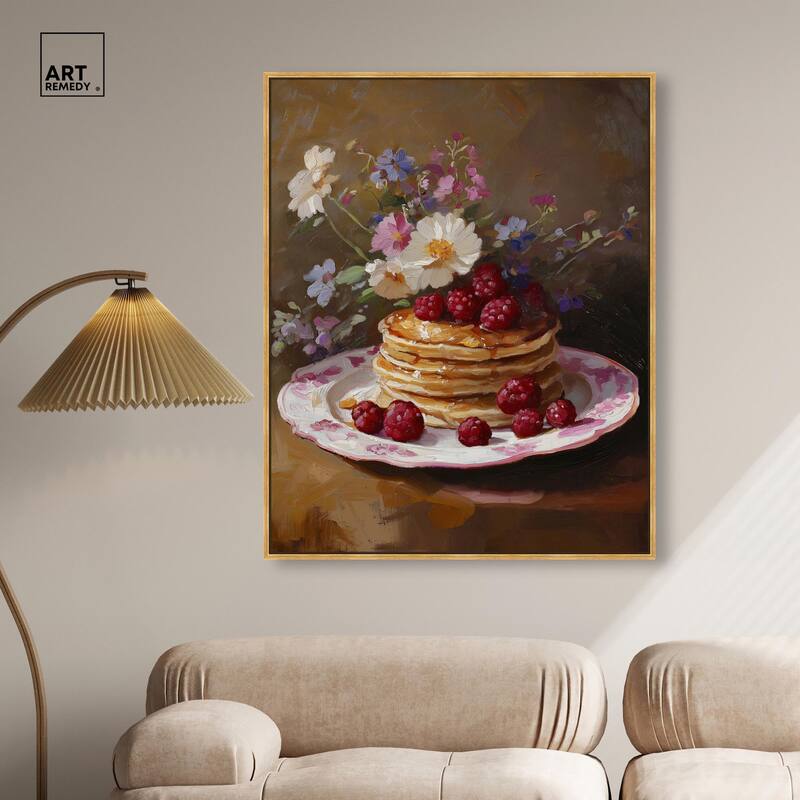 Raspberry Pancakes I Canvas by Art Remedy