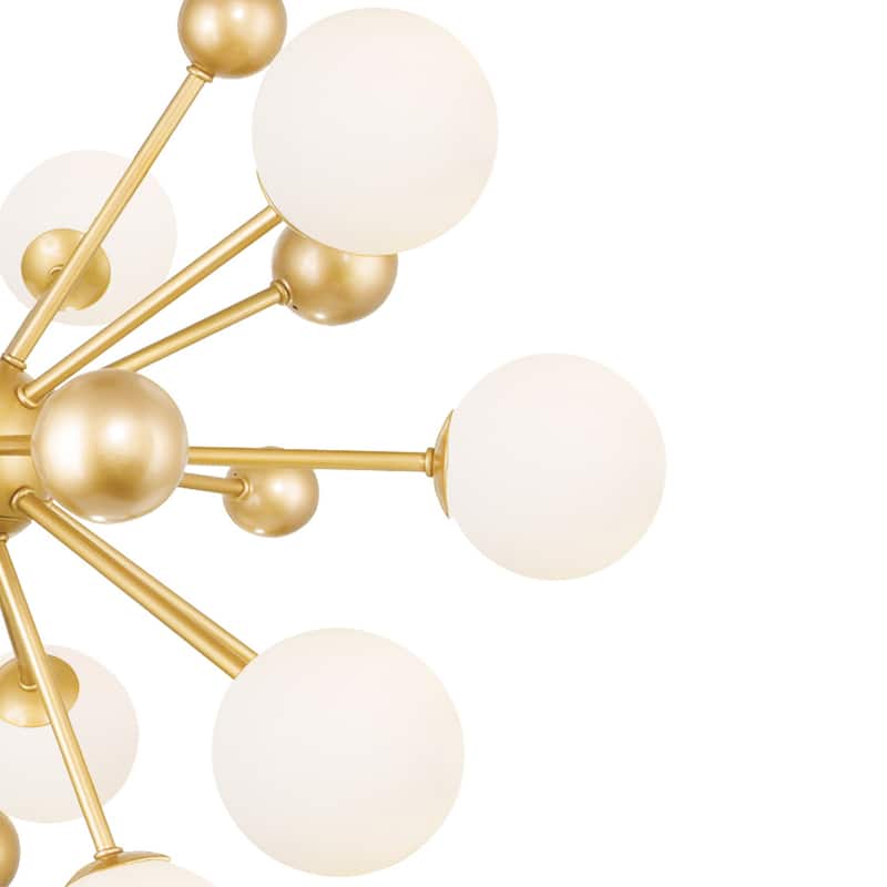 Element 8 Light Chandelier With Sun Gold Finish - Sun Gold