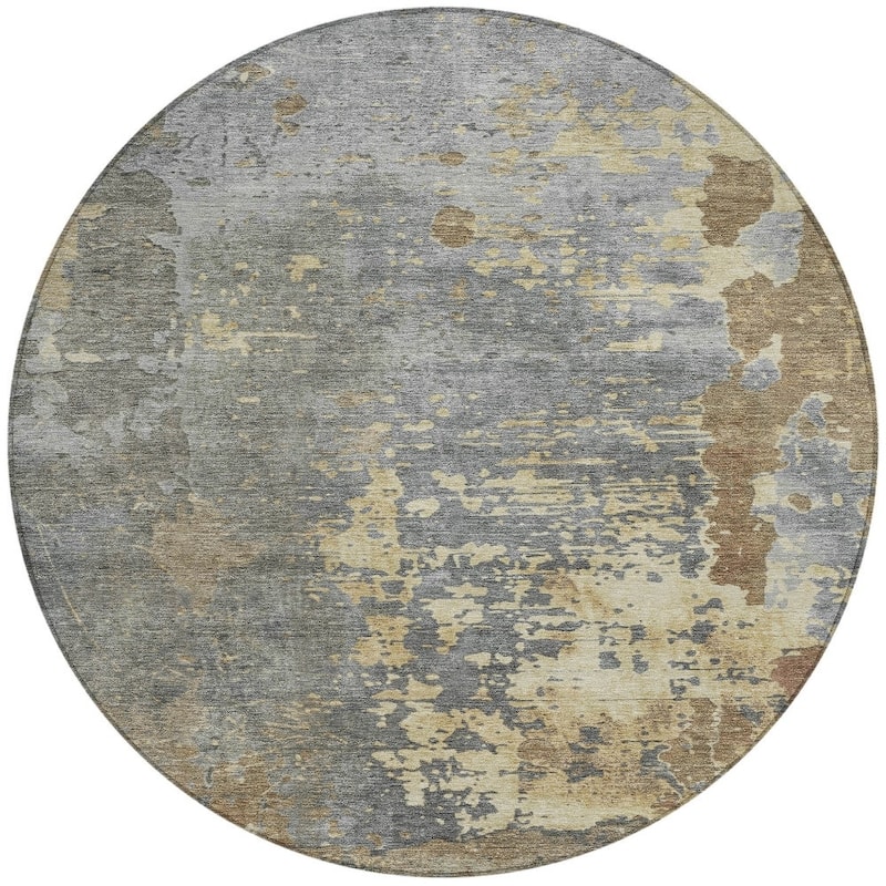 HomeRoots Abstract Transitional Rectangle Outdoor Rug