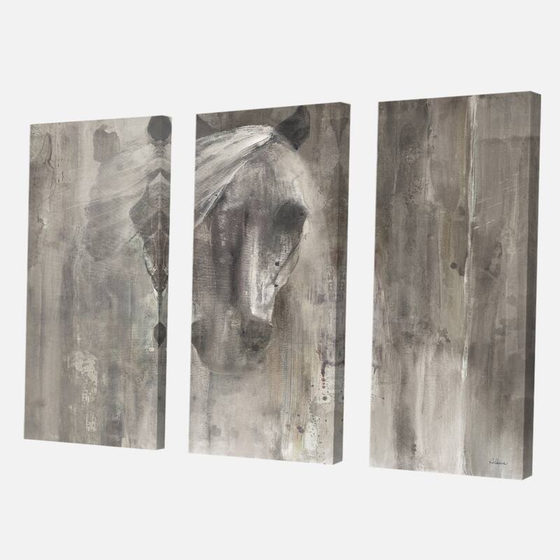 Designart "Farmhouse Horse" Modern Farmhouse Canvas Artwork Print