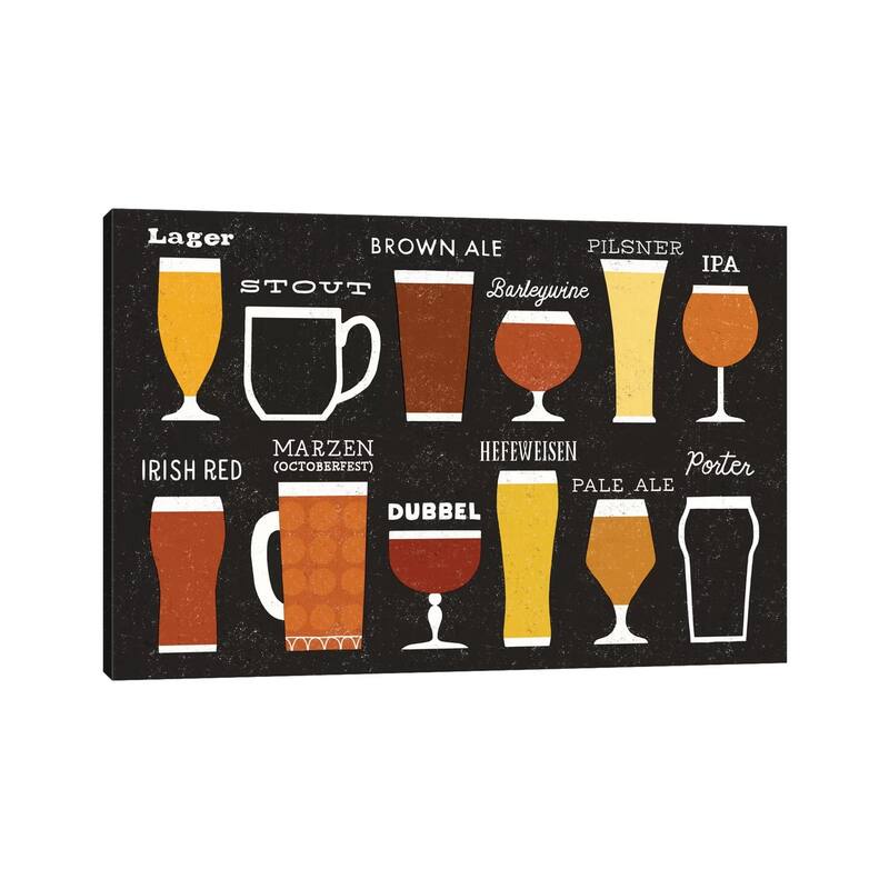iCanvas "Craft Beer List" by Michael Mullan Canvas Print