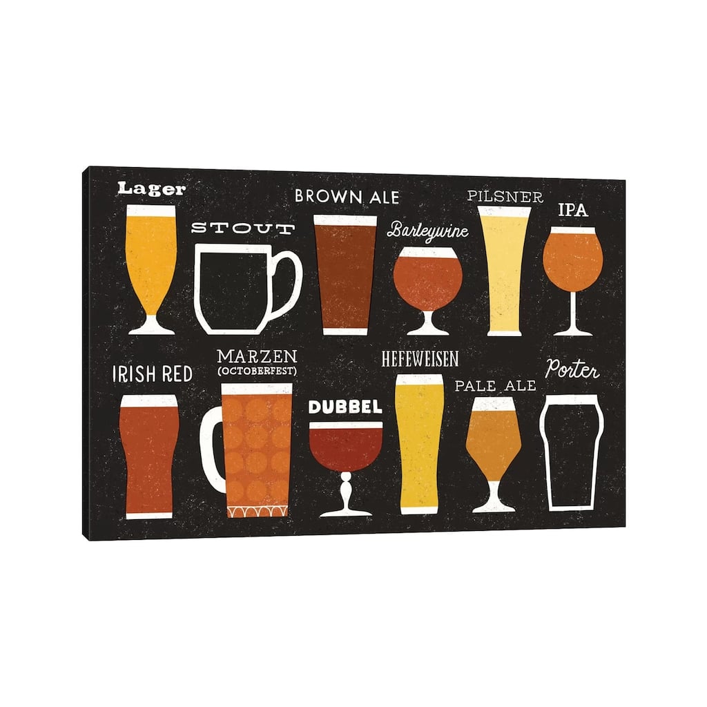 iCanvas "Craft Beer List" by Michael Mullan Canvas Print