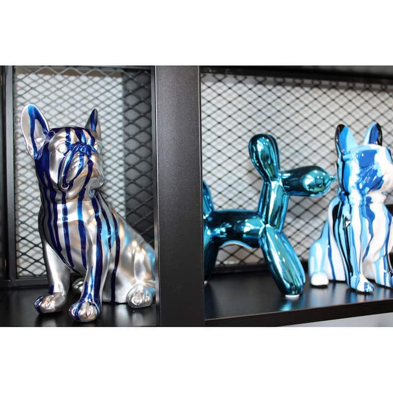 Interior Illusions Plus Sitting Blue Dripping French Bulldog - 8" tall