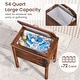 preview thumbnail 8 of 8, Gymax Wooden Cooler for Patio 54 Quart Beverage Cooler w/ Handles