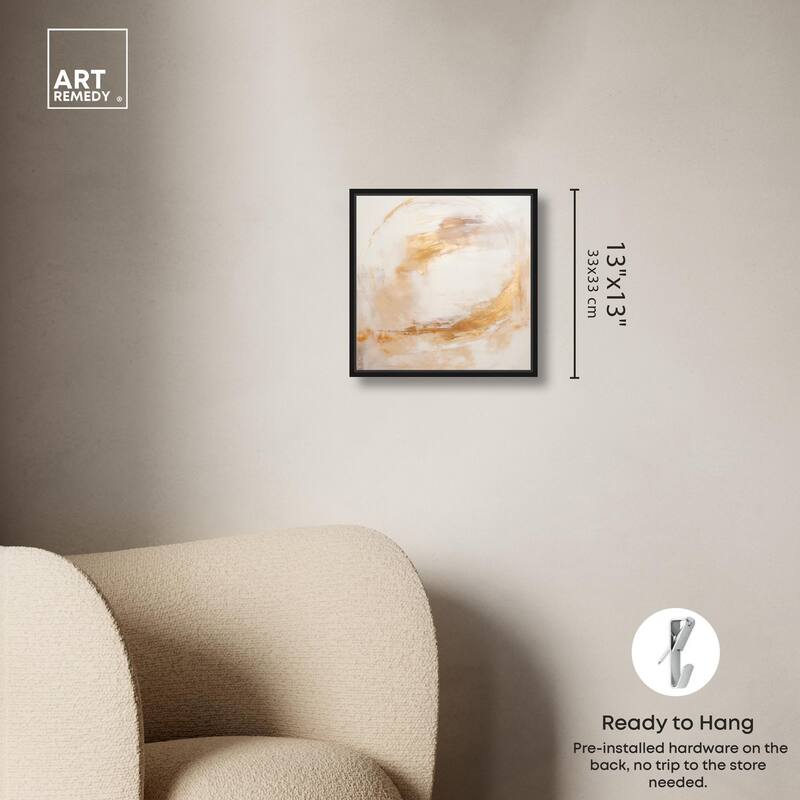 Golden Orb I Canvas by Art Remedy