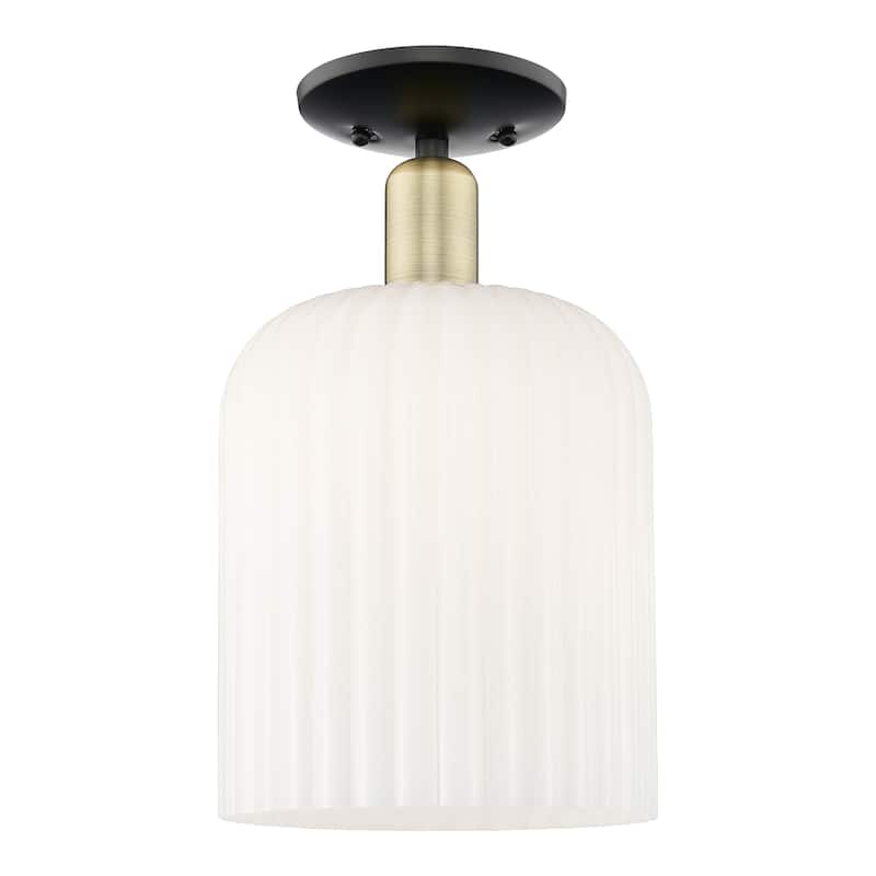 Innovations Lighting Endless Possibilities Arcadia - Bridal Veil - 1 Light 8" Semi-Flush Mount