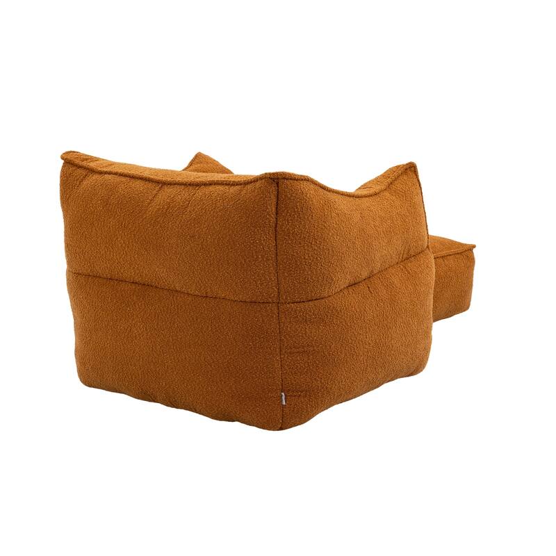GDFStudio - COOLMORE Boucle Bean Bag Chair with Memory Foam Filling for Ultimate Comfort