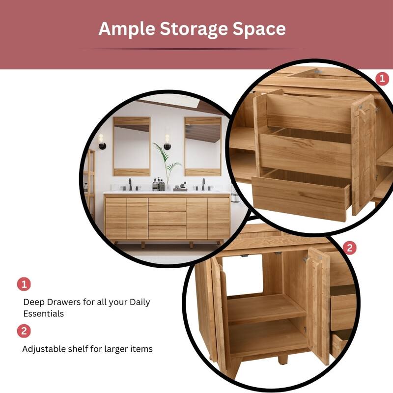 Avanity COVENTRY-VS73-E Coventry 72" Free Standing Double Basin Vanity