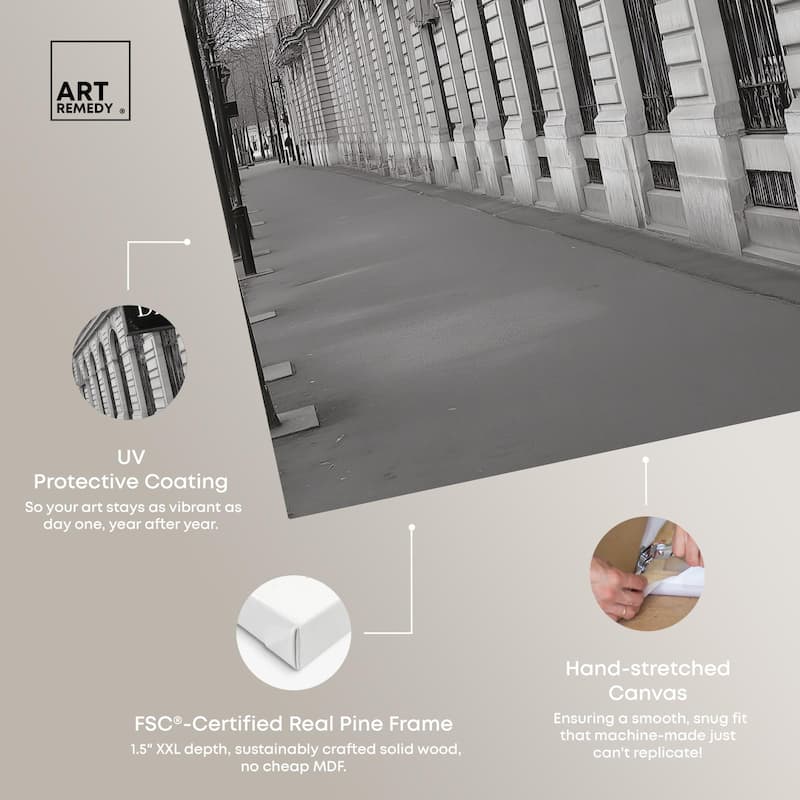 Parisian Street Canvas by Art Remedy, Gallery Wrapped