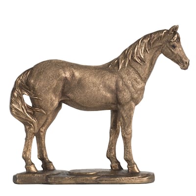 Standing Horse Statue - 8.25" - Copper Finish
