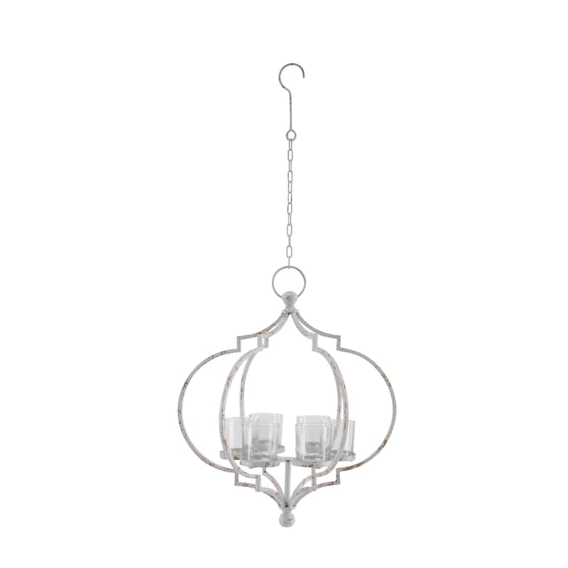 Metal Candelabra - White. Black - Roche River Decor