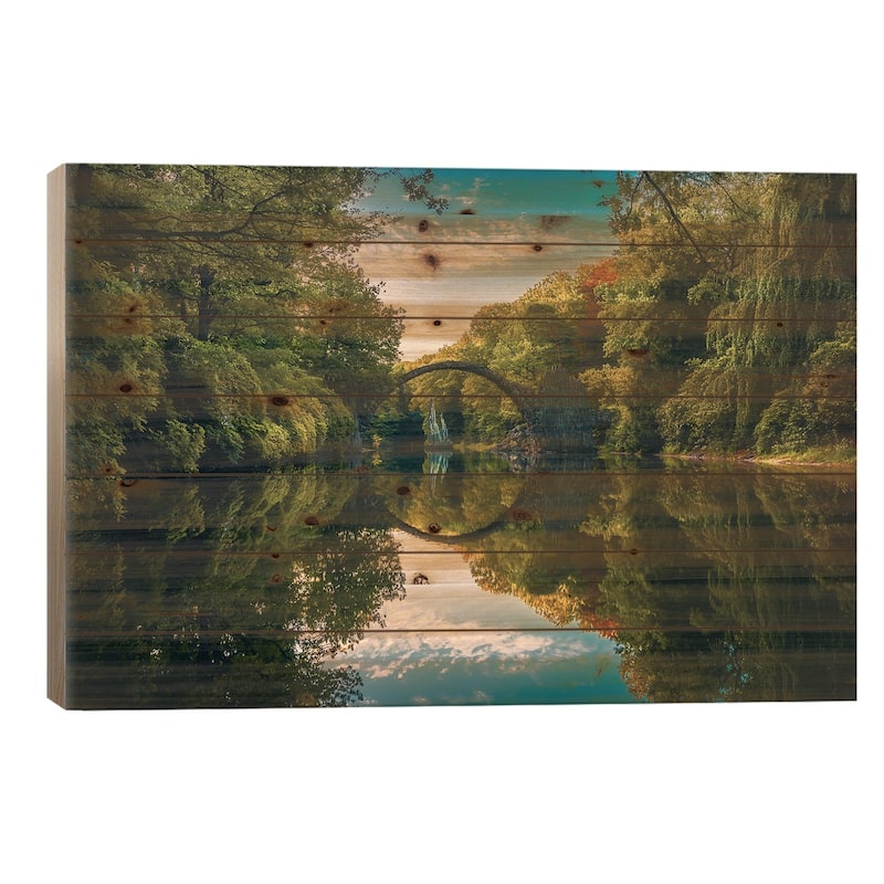 Devil Bridge - Germany Print On Wood by Cuma Çevik - Multi-Color - 18x26x1.5