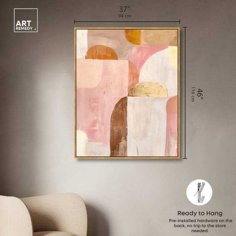 Rose Quartz and Sand II Canvas by Art Remedy
