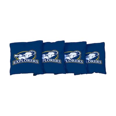 Blue La Salle University Explorers Cornhole Bags