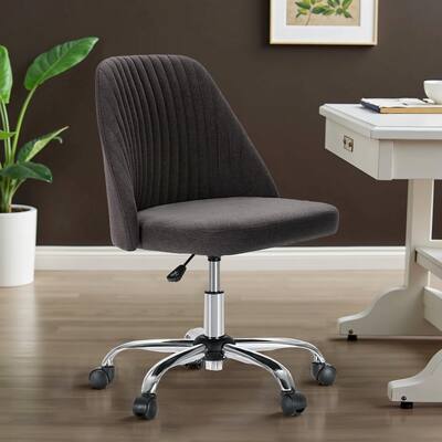 Modern Cute Rolling Vanity Swivel Office Desk Chair with Wheels & Adjustable Height