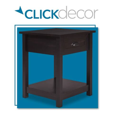 ClickDecor Manufactured Wood Night Stand with 1 Drawer and Shelf