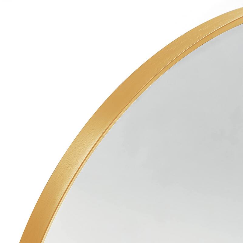 24x32 Inch Metal Framed Arched Bathrrom Mirror for Wall