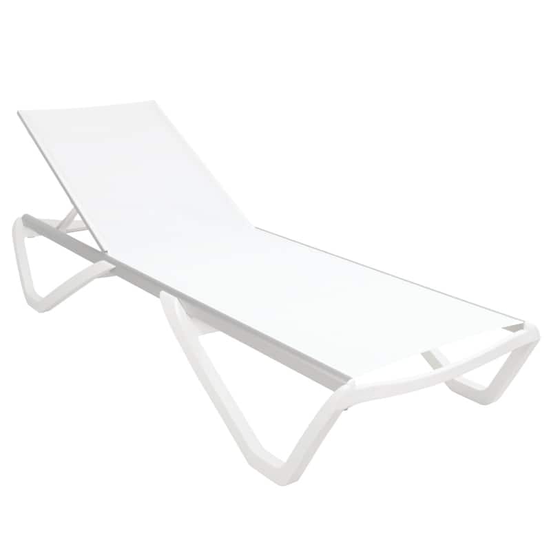 Furnish Theory Seabreeze Deck Patio Sunloungers Lounge Chairs Outdoor Chaise Lounges (Various Frame & Mesh Colors; Set of 2)