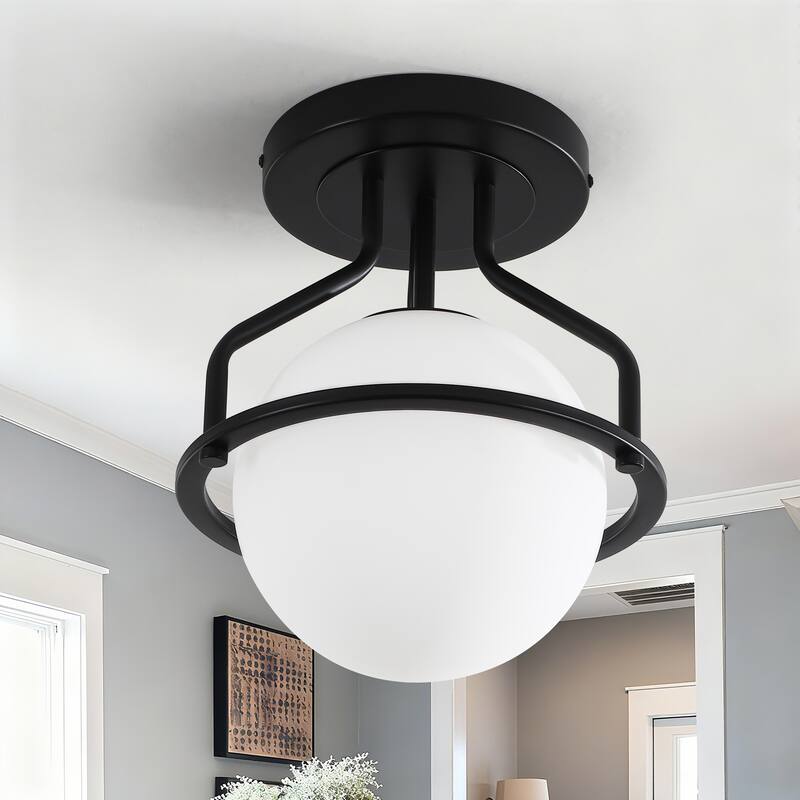1-Lights Glass Flush Mount