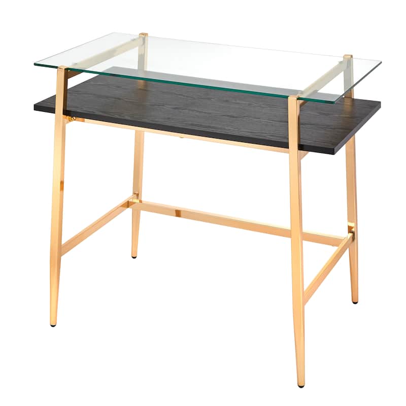 Lifestorey Thayer Mid-Century Glass Desk