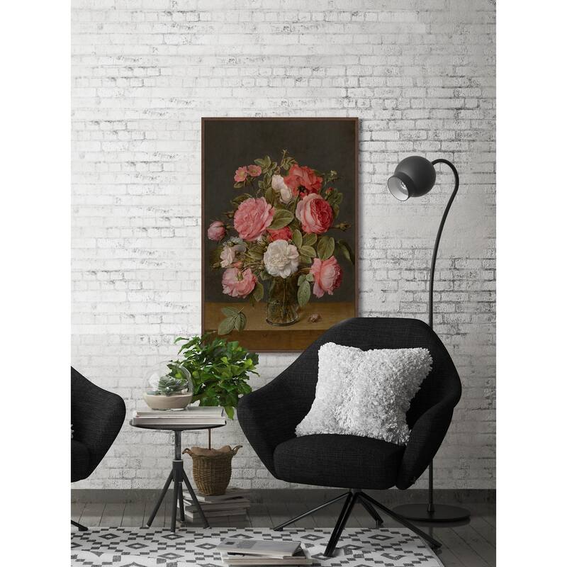 Love Like Flowers Floater Framed Print on Canvas