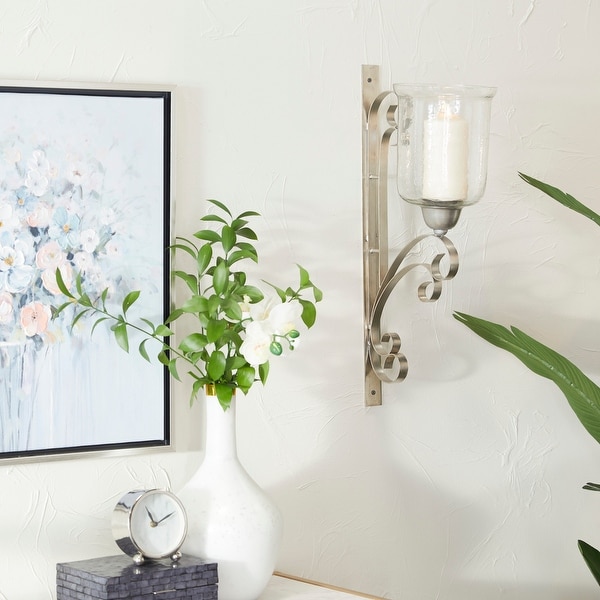 Studio 350 Metal Traditional Wall Sconce Silver
