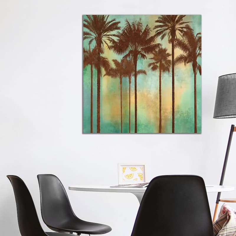 iCanvas "Aqua Palms II" by John Seba Canvas Print - 37x37x1.5