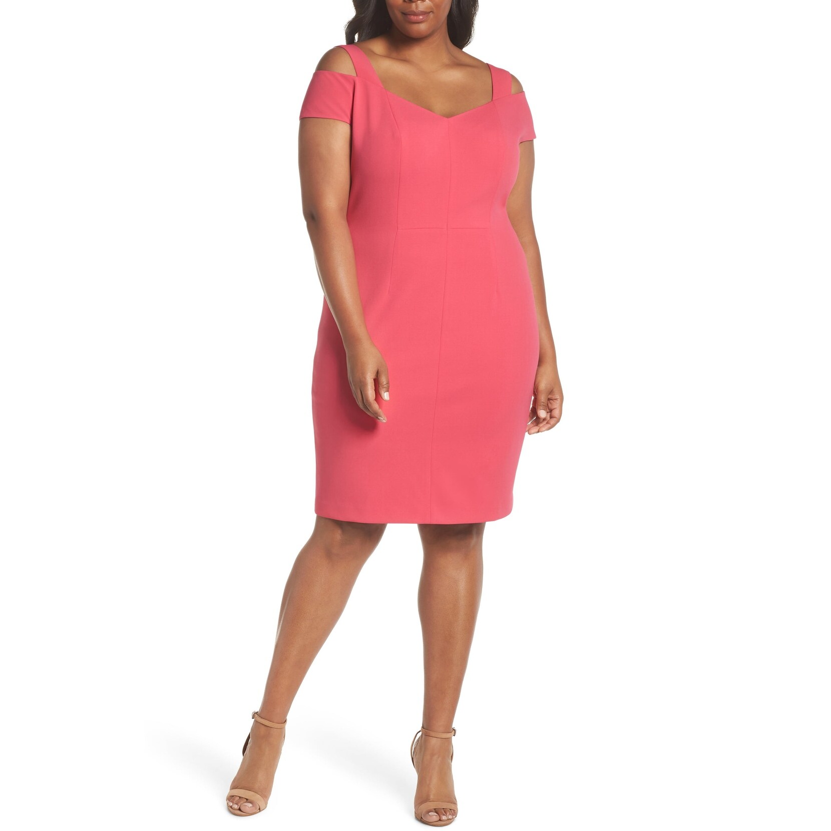 eliza j cold shoulder sheath dress