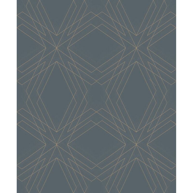 A-Street Prints Relativity Charcoal Geometric Wallpaper