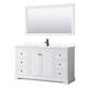 Option White, Black Trim, White Cultured Marble Top