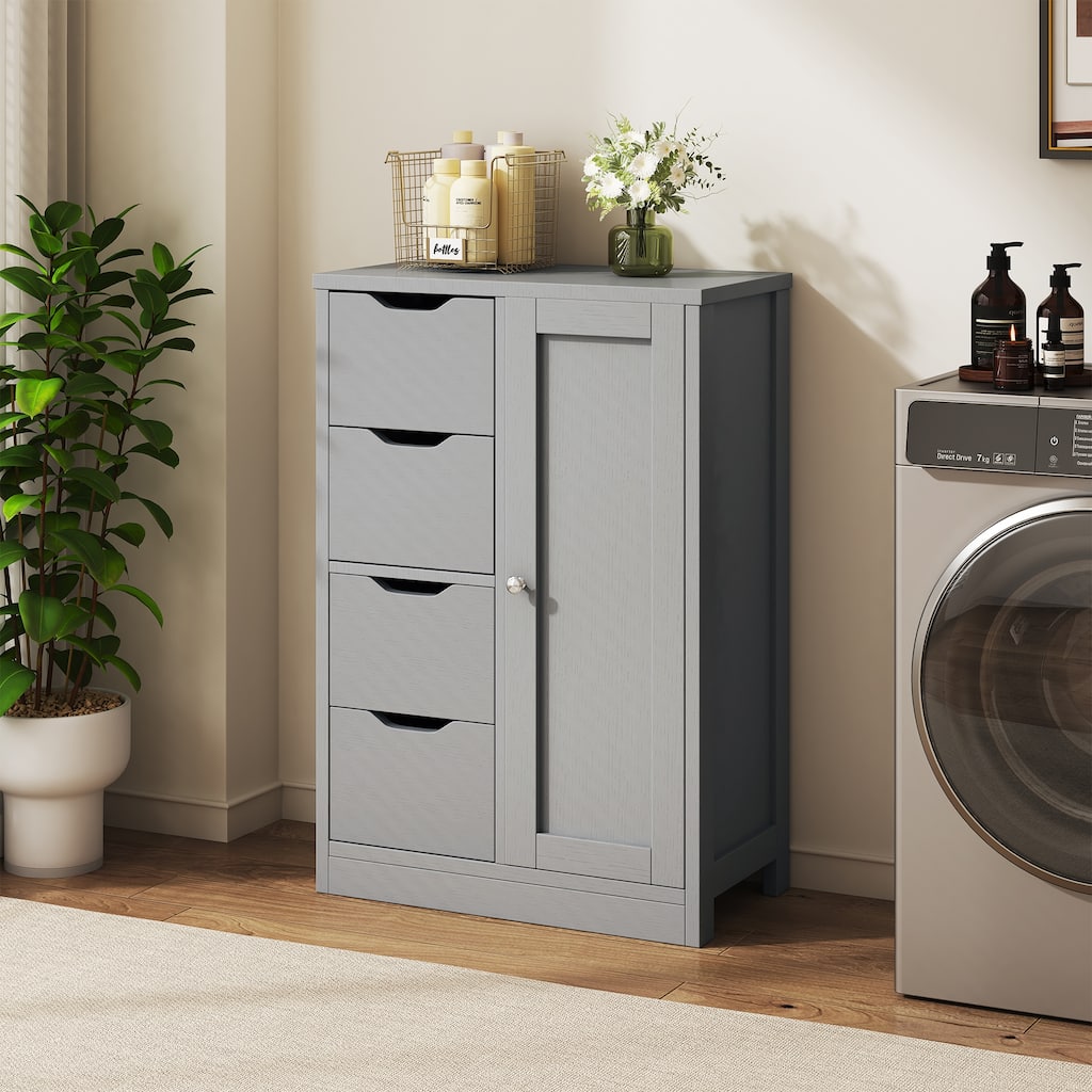 Futzca Bathroom Storage Cabinet with 4 Drawers