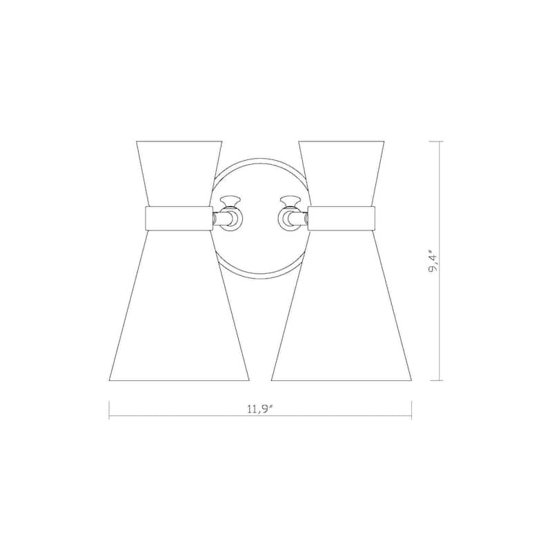 James Allan Inez 2 Light 10" Tall Wall Sconce