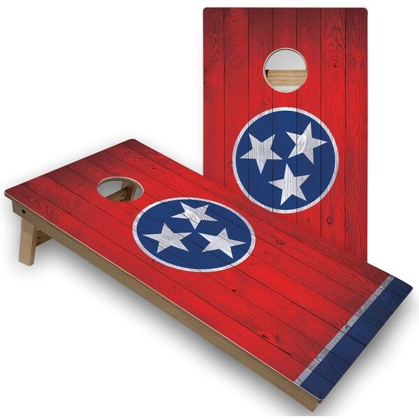 slide 2 of 7, Tennessee Flag Outdoor Cornhole Set All-Weather 2x4 - Include ALL Accessories
