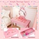 preview thumbnail 9 of 28, Costway Kids Vanity Set Princess Vanity Table & Chair Set with Lighted - See Details